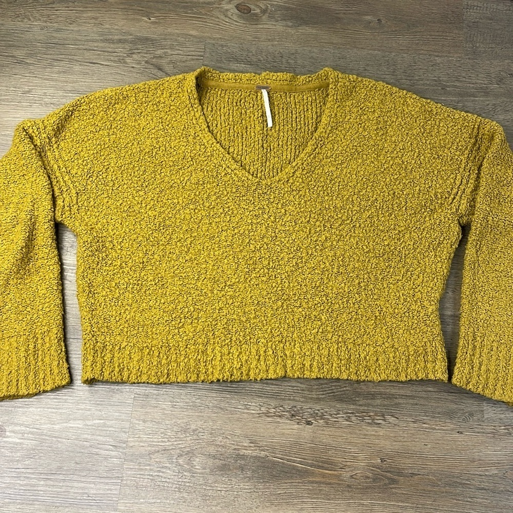 Free People Finders Keepers V-Neck Sweater Athens Moss, SIZE XS